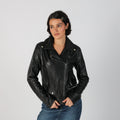 Black Y2K Vera Pelle Leather Jacket (S)