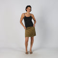 Tan Y2K Woven Mini Skirt (S)