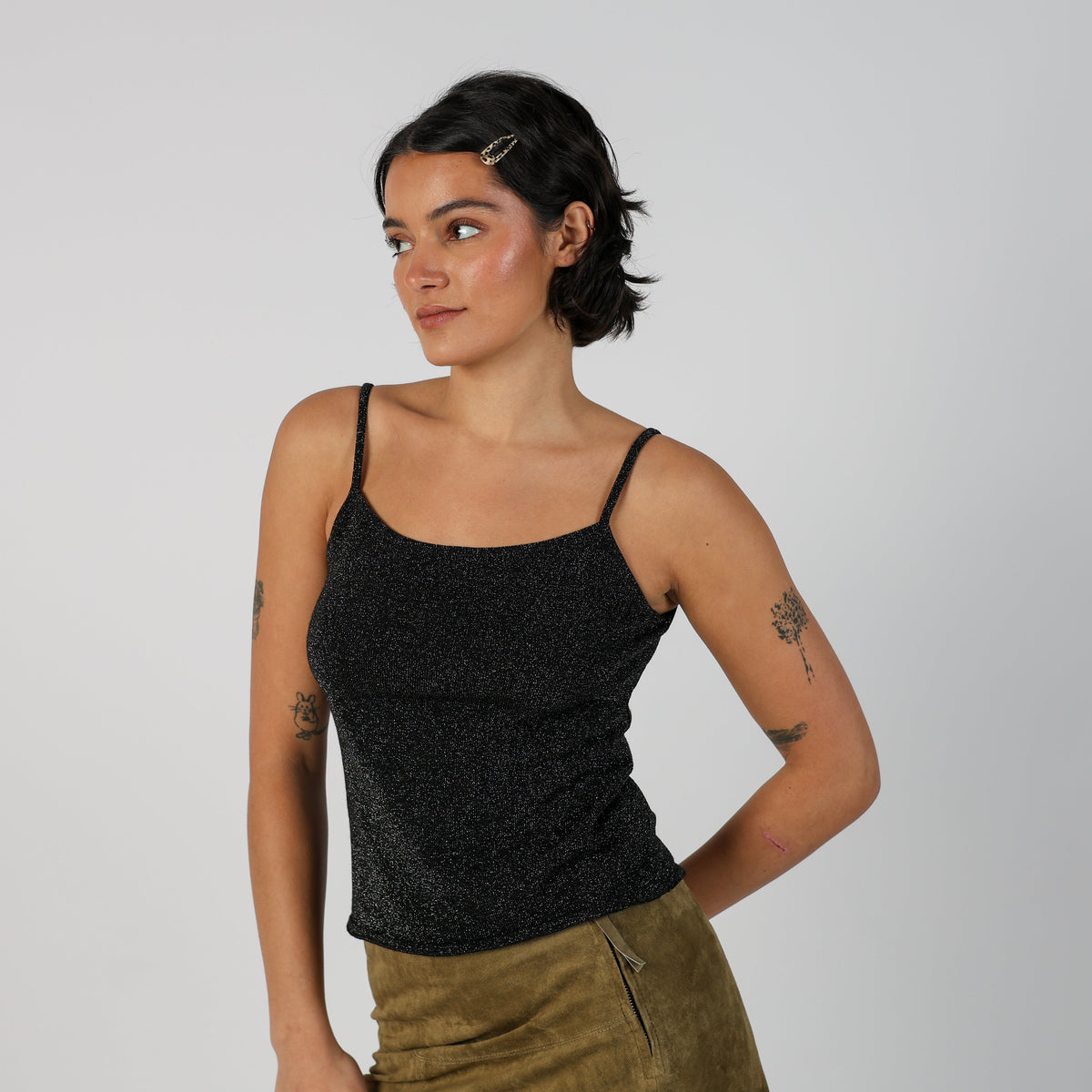 Black Y2K JJ's Girl Cami (S)