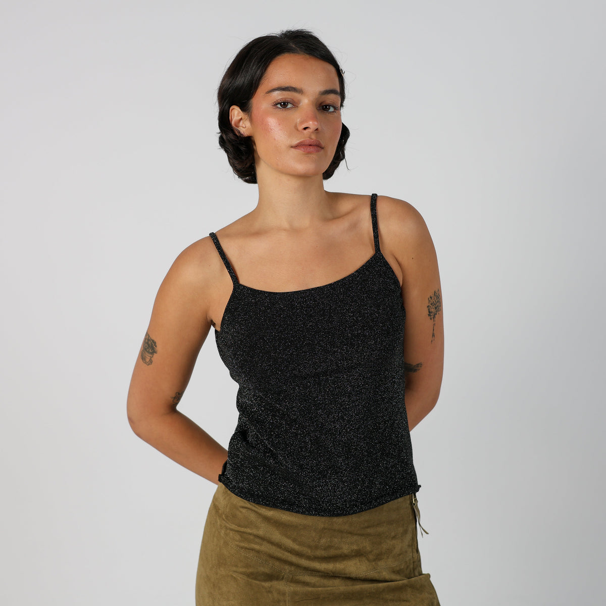 Black Y2K JJ's Girl Cami (S)