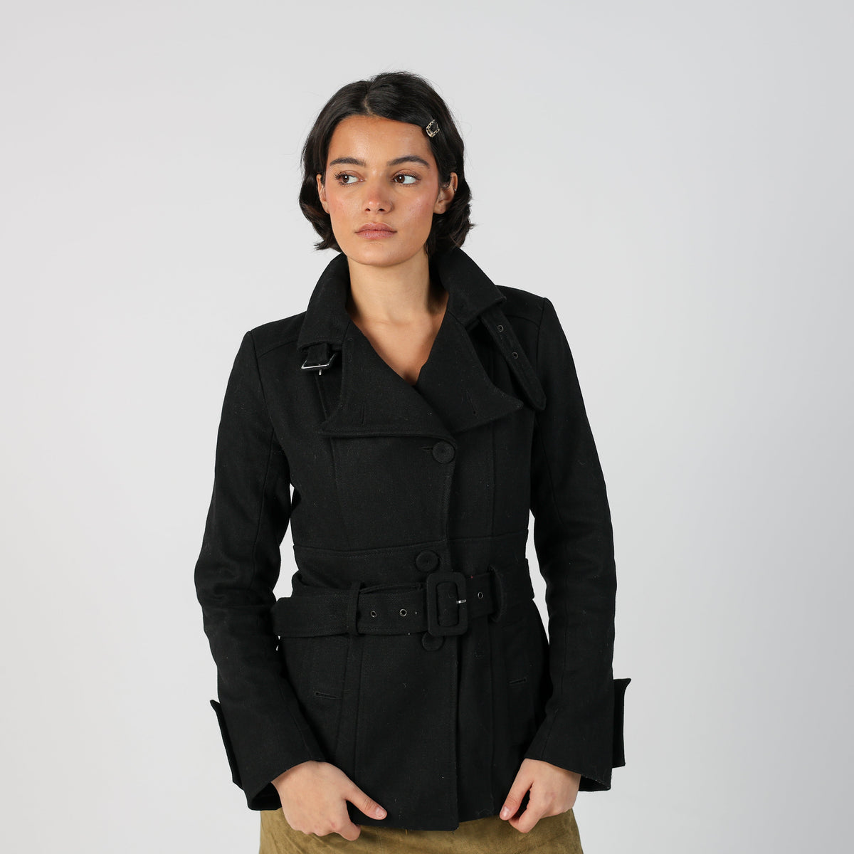 Black Y2K Woven Jacket (S)