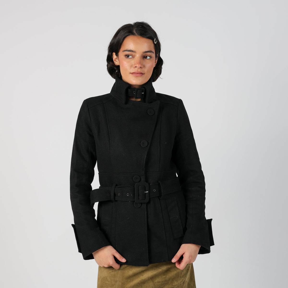 Black Y2K Woven Jacket (S)