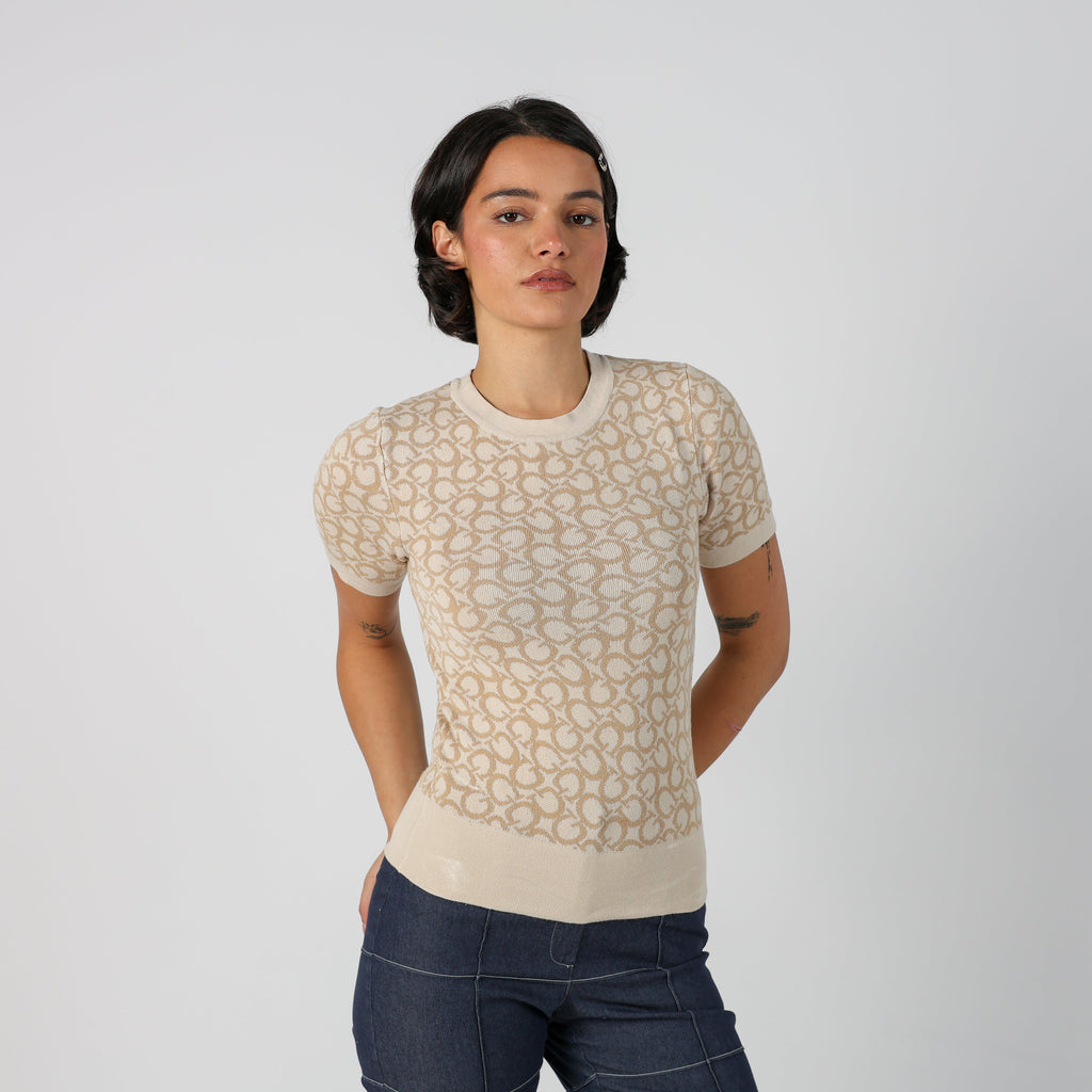 Beige Y2K Guess Woven Top (XS)