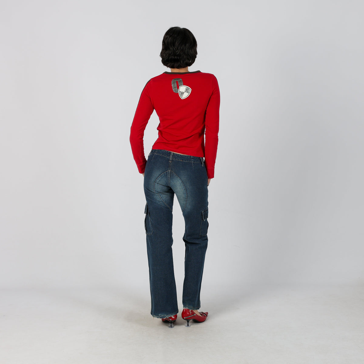 Blue Y2K Made in Italy Straight Jeans (S)