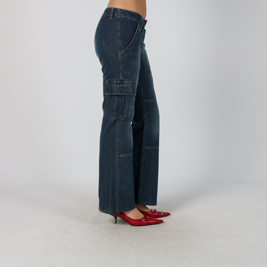 Blue Y2K Made in Italy Straight Jeans (S)
