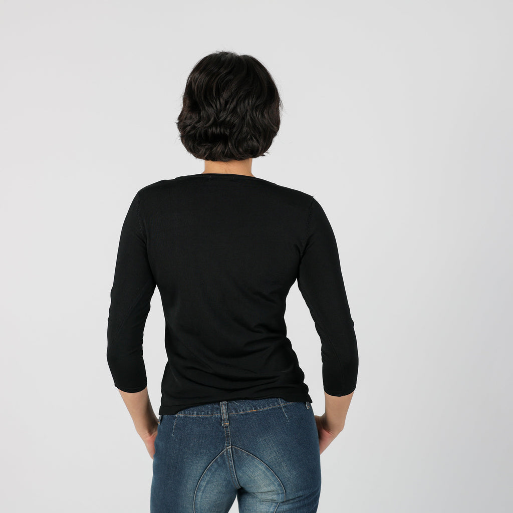 Black Y2K Misis Long Sleeve Top (S)