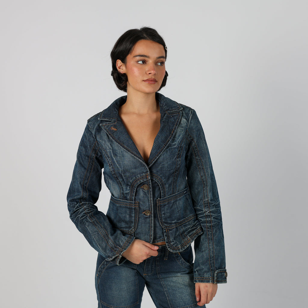 Blue Y2K Denim Jacket (S)