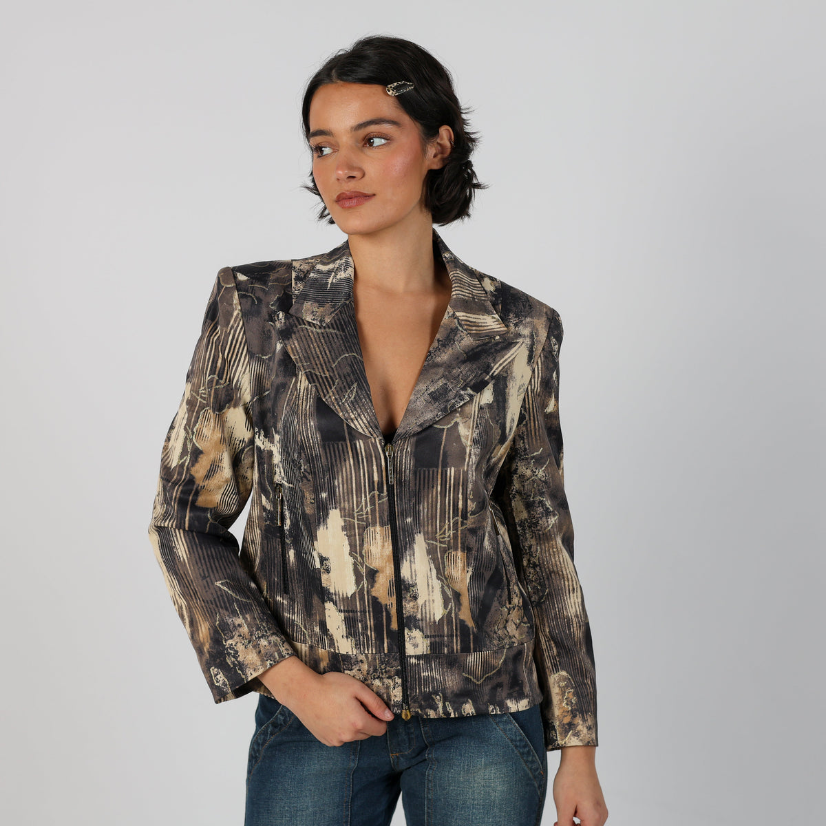 Beige Y2K Made in Italy Blazer (M)