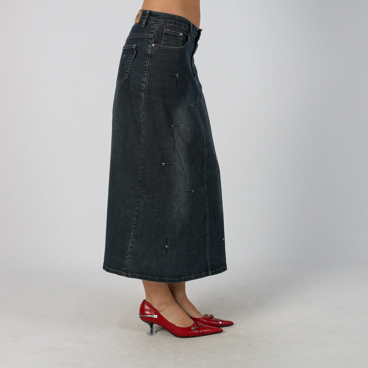 Blue Y2K Joyx Denim Maxi Skirt (S)