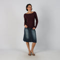 Blue Y2K XFN Denim Midi Skirt (S)