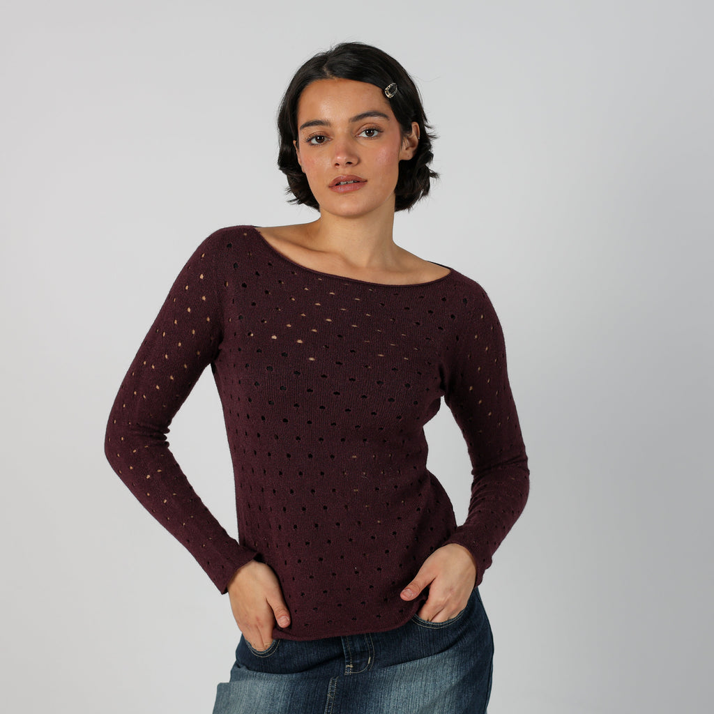 Purple Y2K Long Sleeve Top (S)