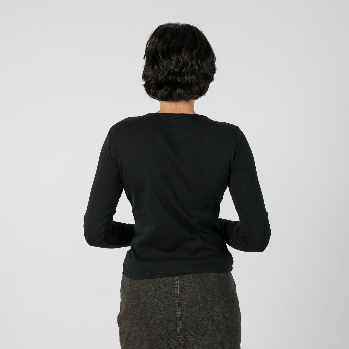 Black Y2K Monella Vagabonda Long Sleeve Top (S)