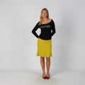 Yellow Y2K Gaudi Woven Mini Skirt (XS)