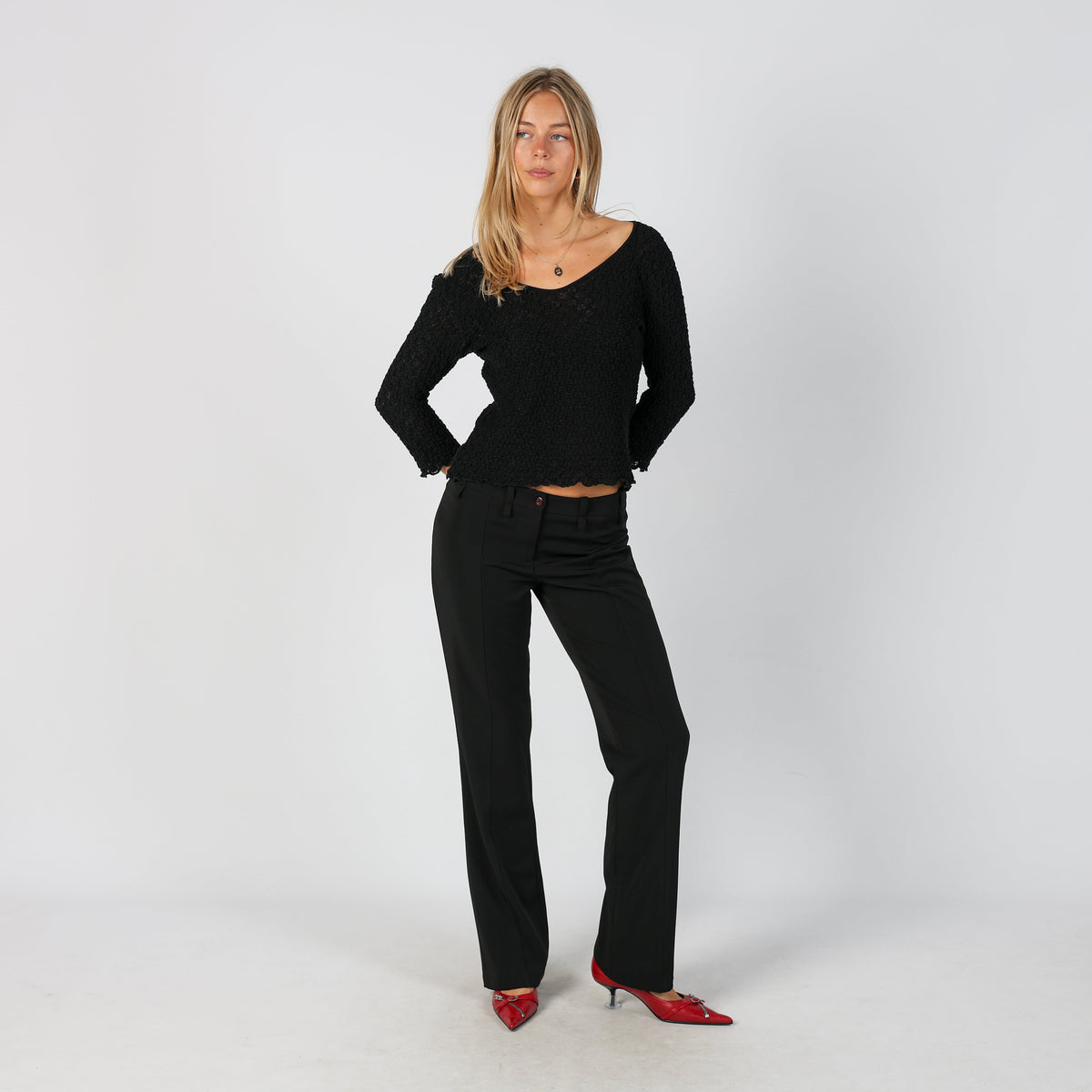 Black Y2K EXTYN Italia Formal Trousers (S)