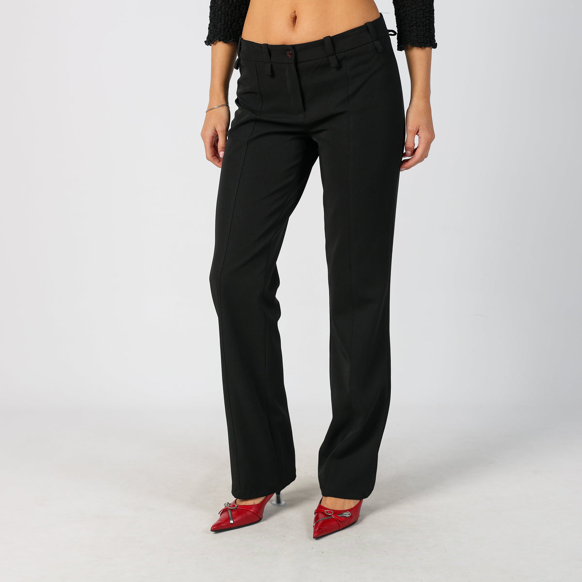Black Y2K EXTYN Italia Formal Trousers (S)