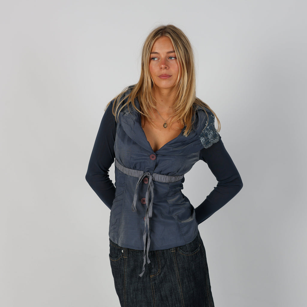 Blue Y2K Siste's Long Sleeve Top (S)