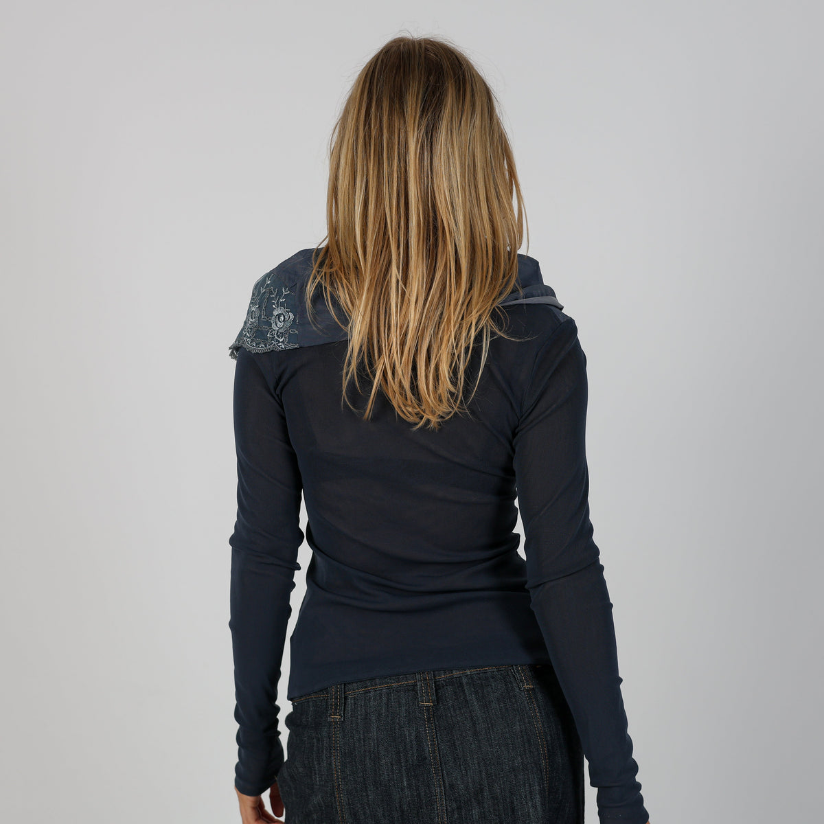 Blue Y2K Siste's Long Sleeve Top (S)