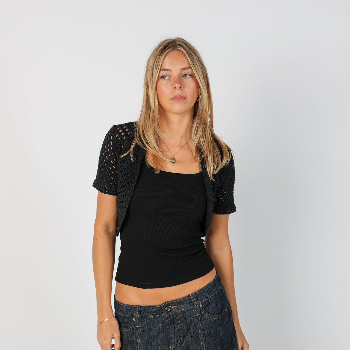 Black Y2K Cardigan (S)