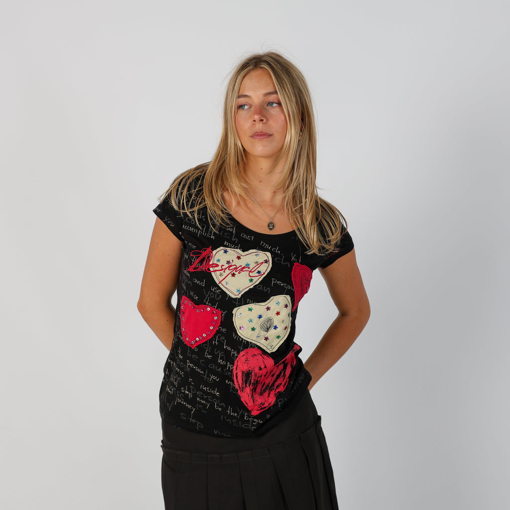 Black Y2K Desigual T-shirt (S)