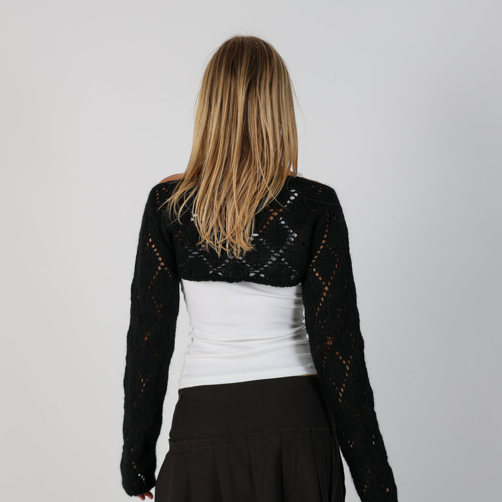 Black Y2K Knitted Jumper (S)