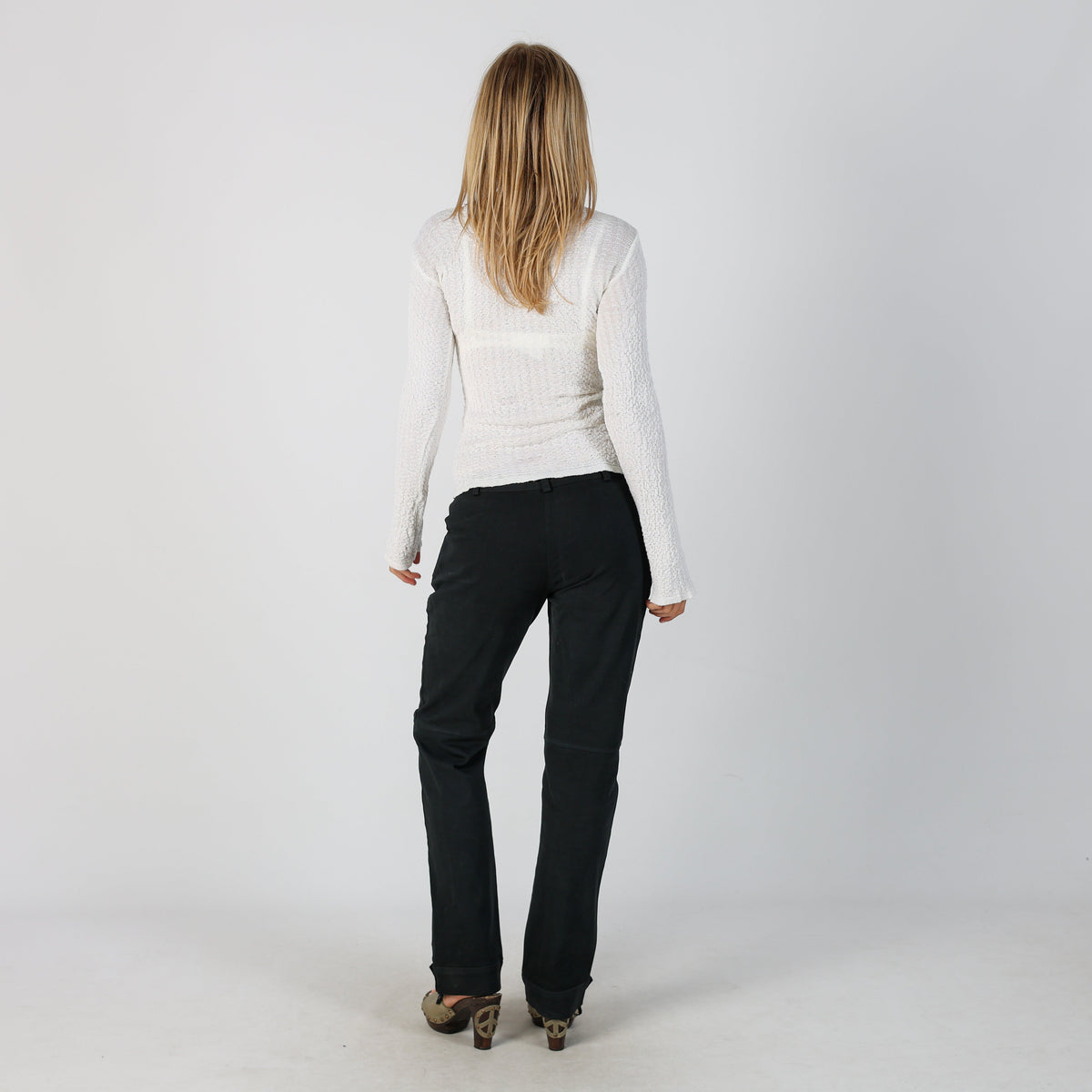 Black Y2K Made in Italy Casual Trousers (S)