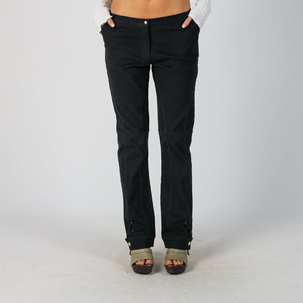 Black Y2K Made in Italy Casual Trousers (S)
