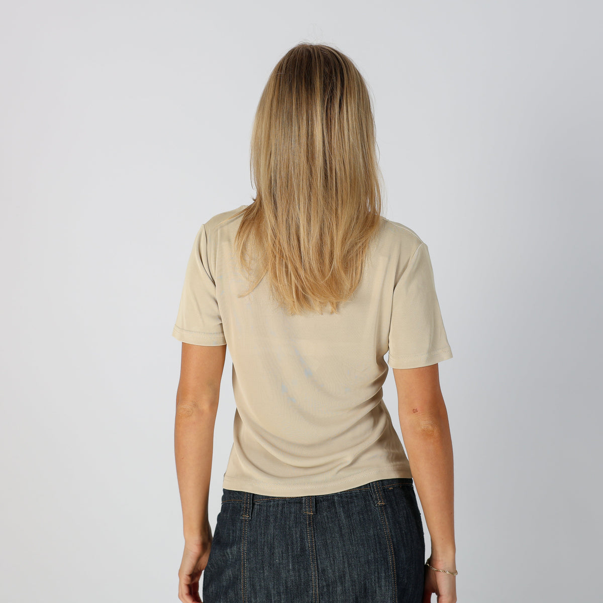 Beige Y2K Made in Italy Woven Top (S)