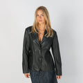 Black Y2K Leather Jacket (L)