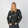 Black Y2K Conbipel Leather Jacket (L)