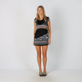 Black Y2K Knitted Mini Dress (S)