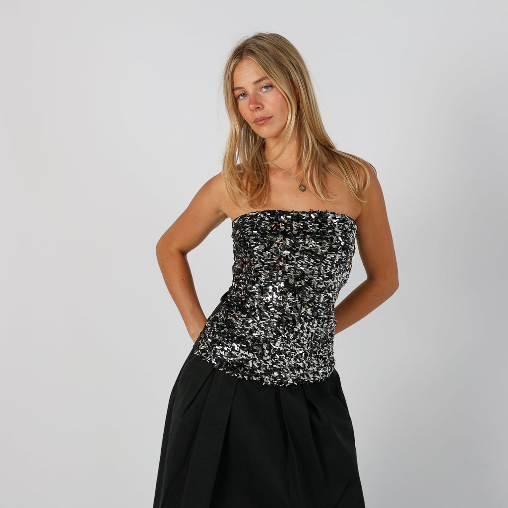 Black Y2K United Colors of Benetton Cami Bandeau (S)