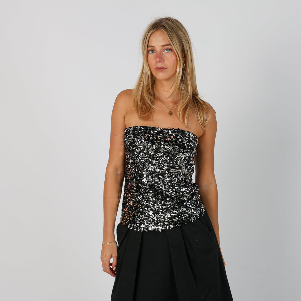 Black Y2K United Colors of Benetton Cami Bandeau (S)