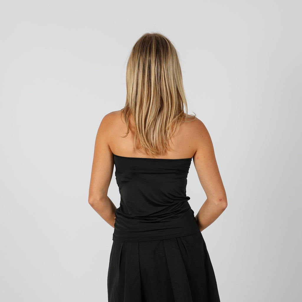 Black Y2K United Colors of Benetton Cami Bandeau (S)