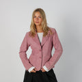 Baby Pink Y2K Leather Jacket (S)