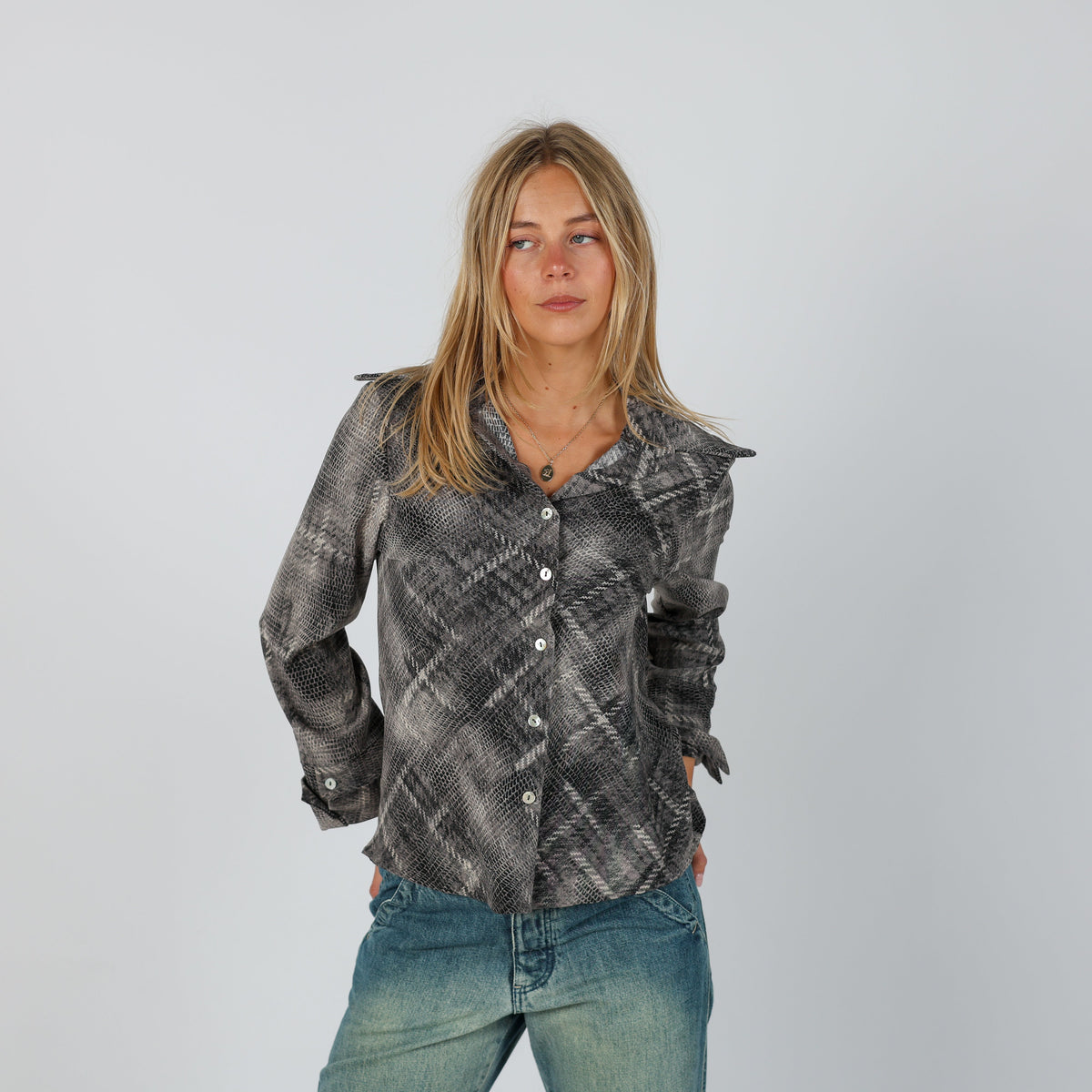 Grey Y2K Coconuda Shirt (S)