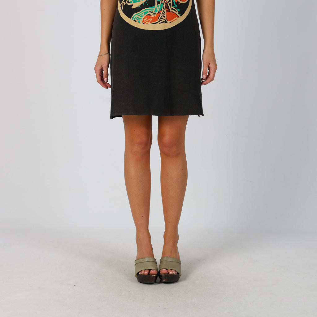 Black Y2K Custo Barcelona Woven Mini Dress (S)