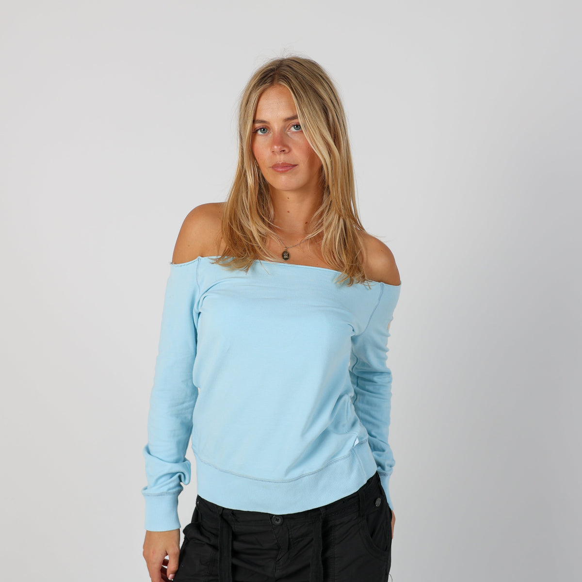 Light Blue Y2K O'Neill Long Sleeve Top (S)