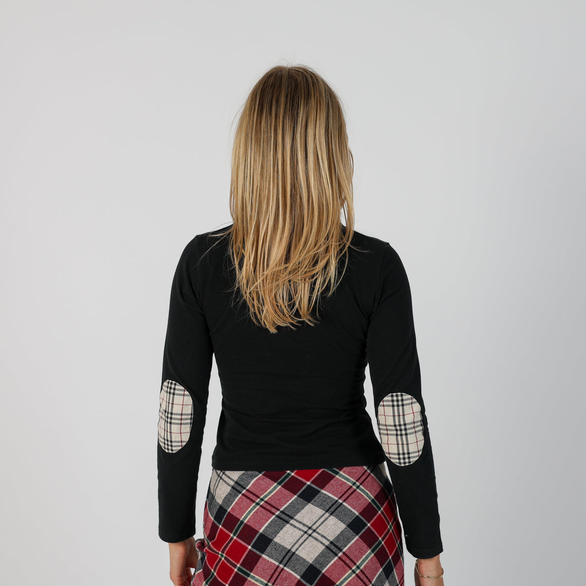 Black Y2K Burberry Long Sleeve Top (XS)