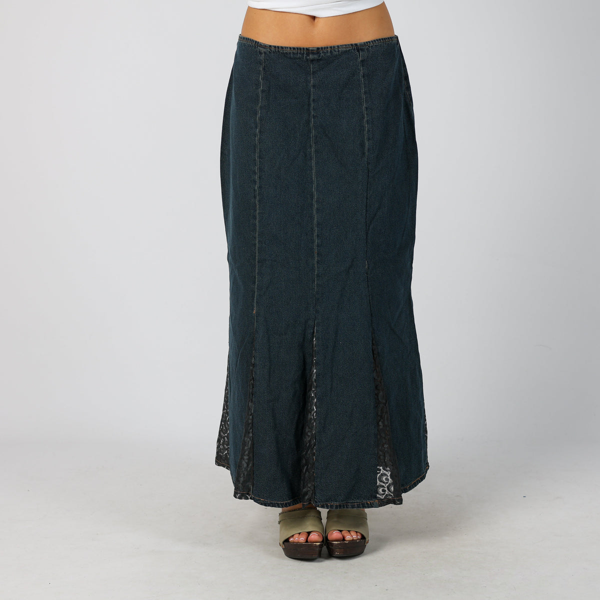 Blue Y2K Jean Paul Denim Maxi Skirt (S)
