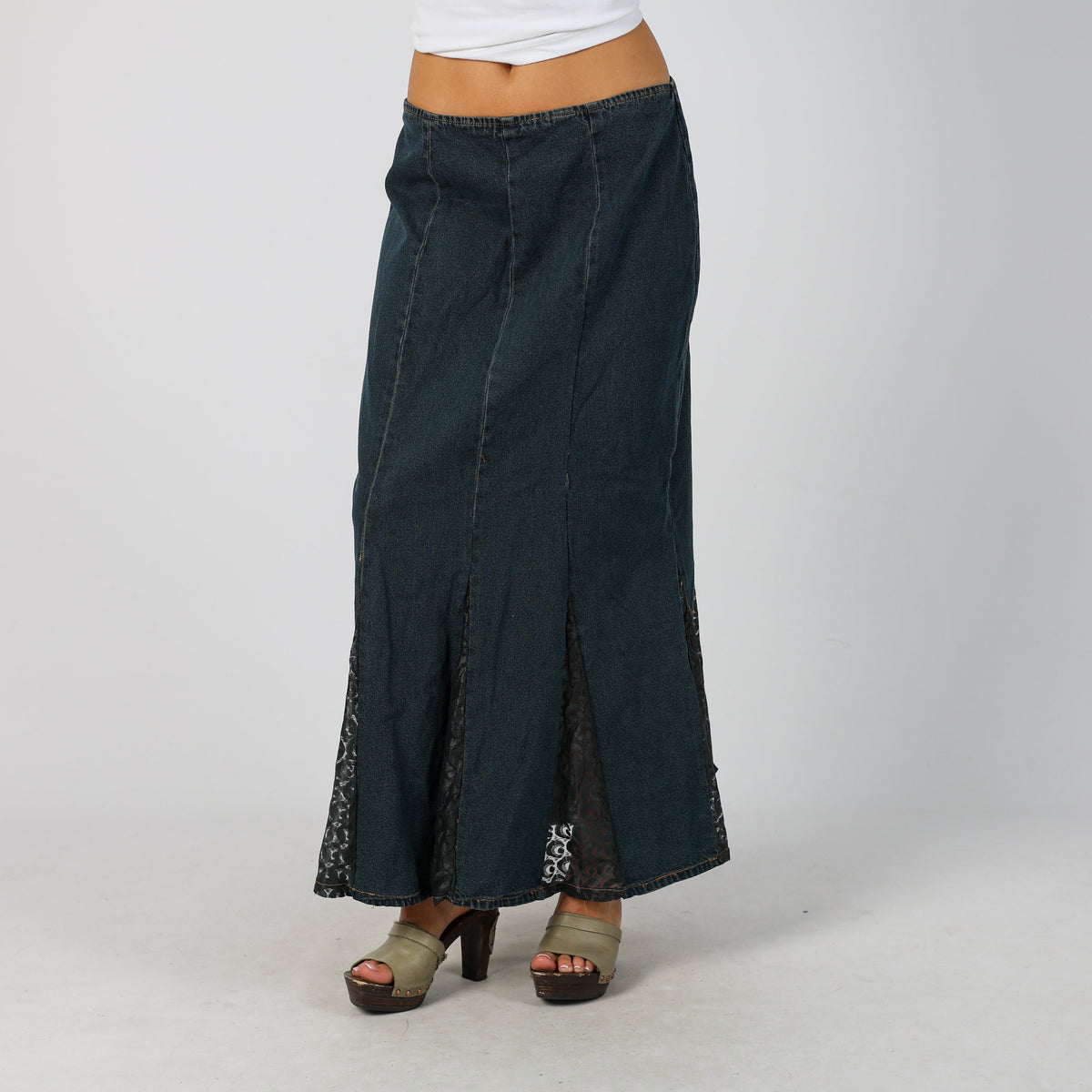 Blue Y2K Jean Paul Denim Maxi Skirt (S)
