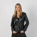 Black Y2K Leather Jacket (M)