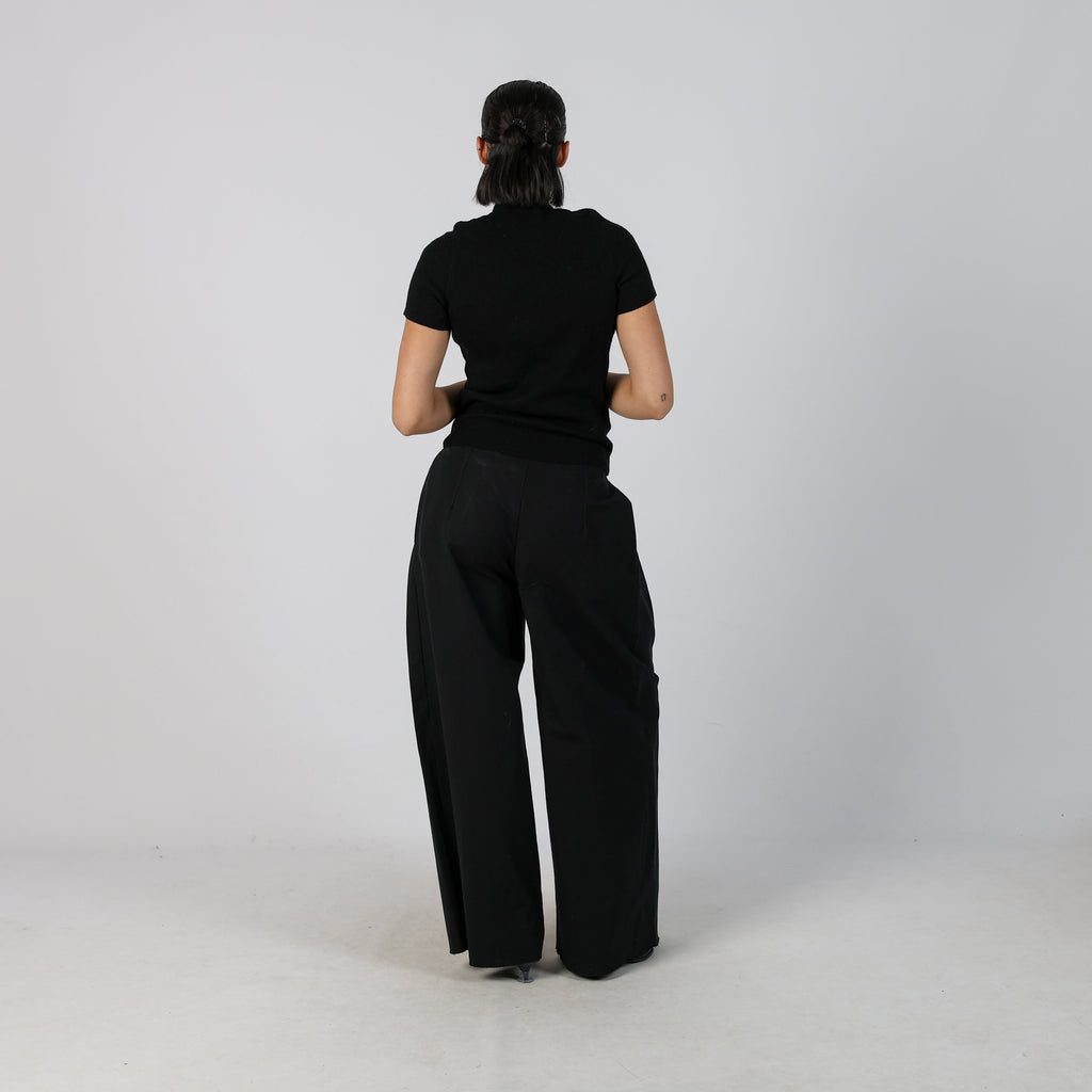 Black Y2K Woven Trousers (XS)