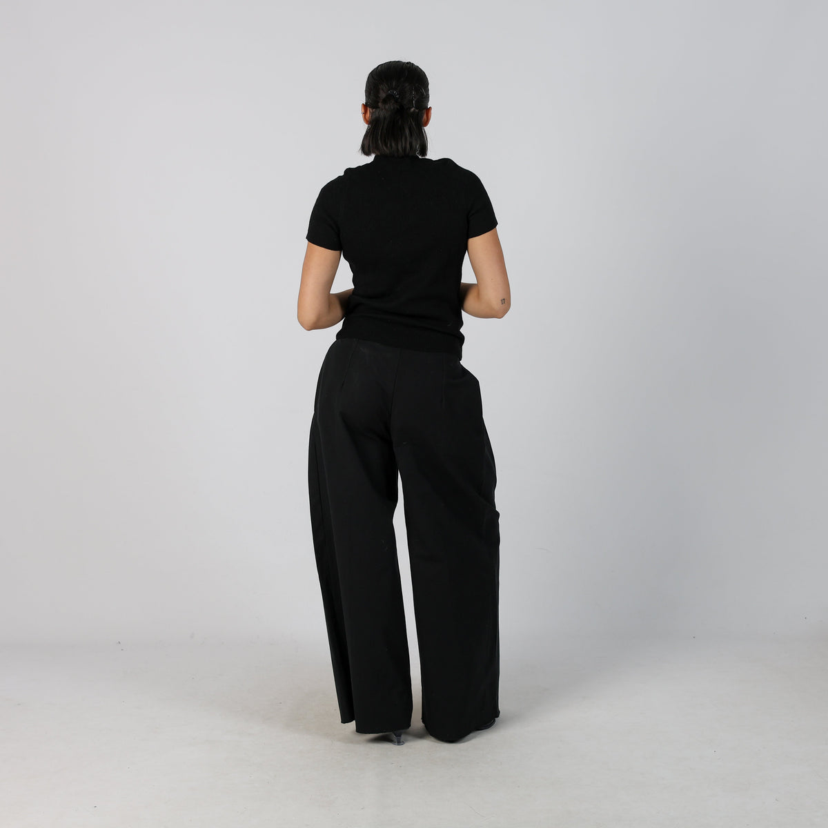 Black Y2K Woven Trousers (XS)