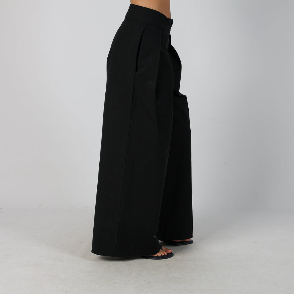 Black Y2K Woven Trousers (XS)