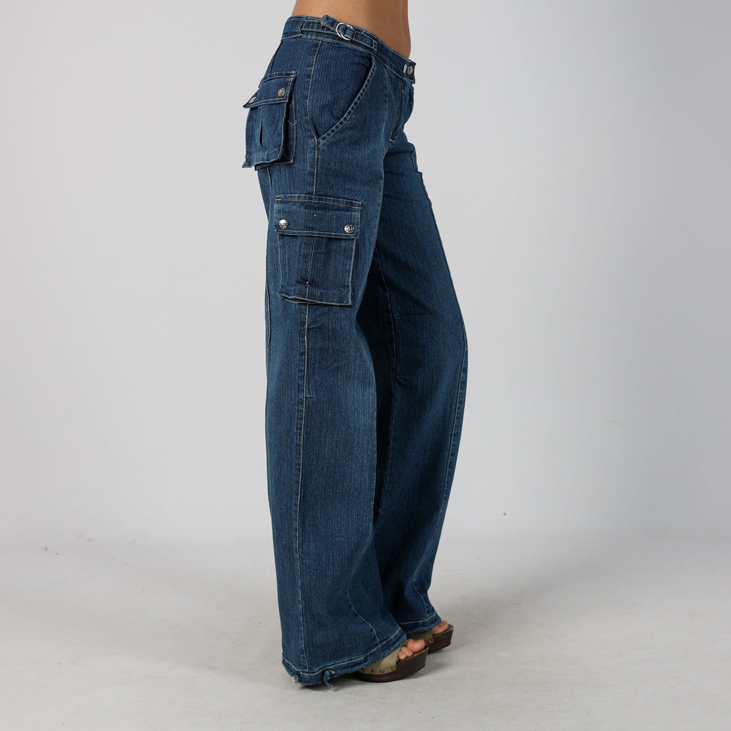 Blue Y2K Miss Sixty Dad & Wide Jeans (XS)