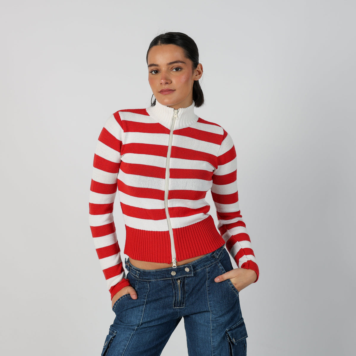 Ivory Y2K Knitted Jumper (S)