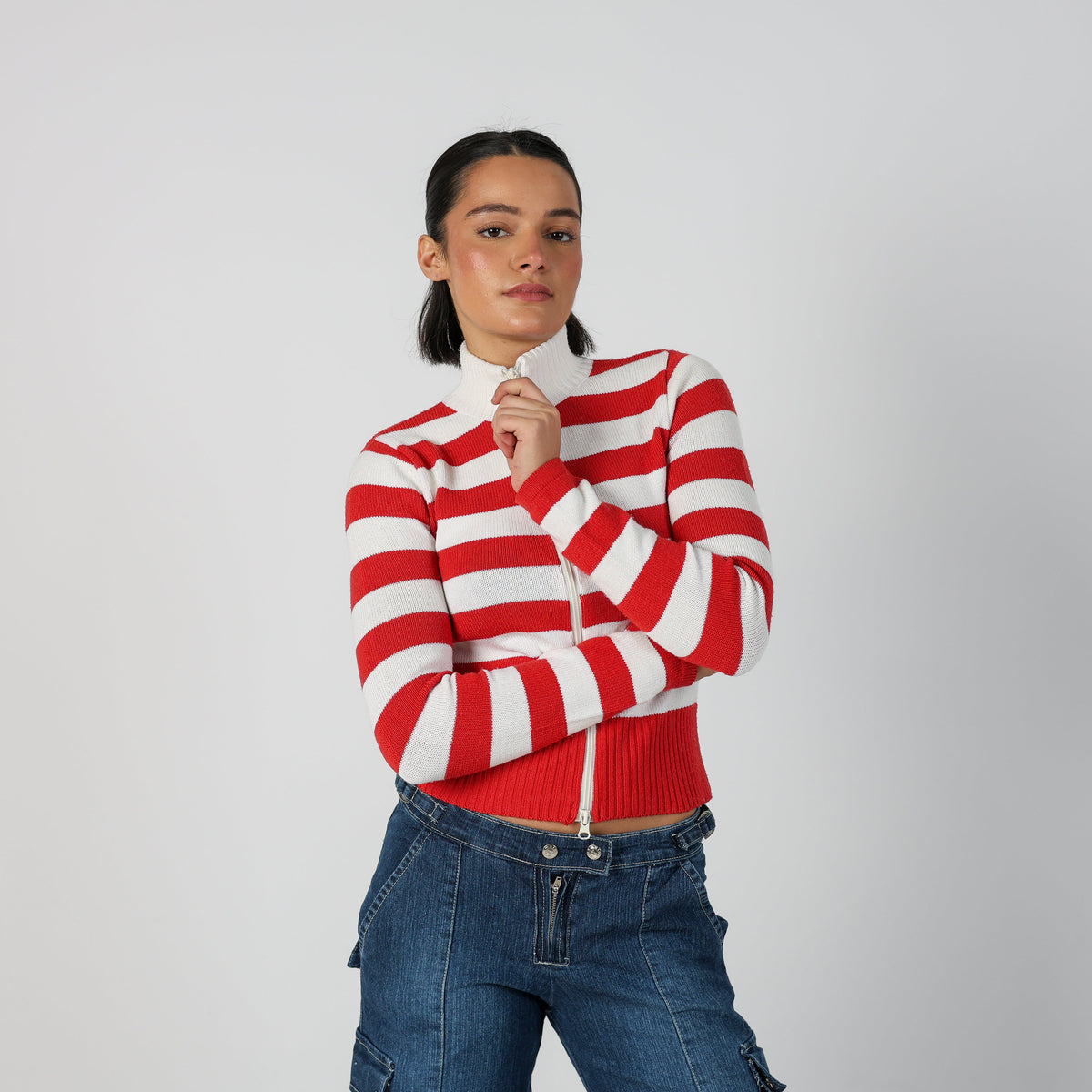 Ivory Y2K Knitted Jumper (S)