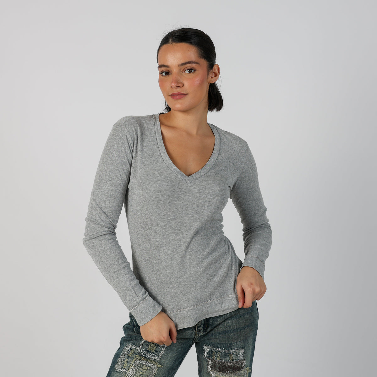 Grey Y2K GAS Long Sleeve Top (S)
