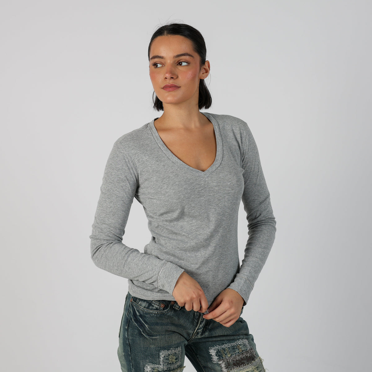 Grey Y2K GAS Long Sleeve Top (S)