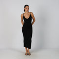 Black Y2K Knitted Maxi Dress (S)